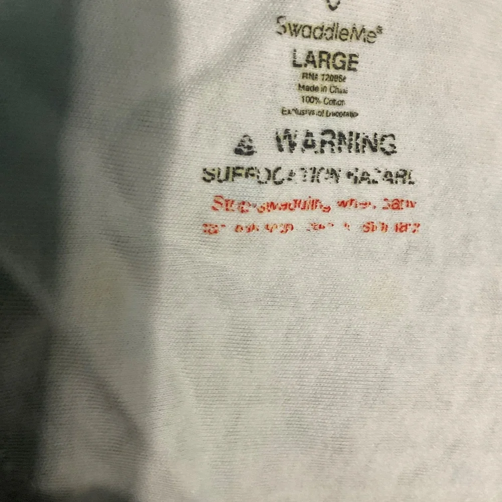 Swaddlme sleep sack size large.  K21 - Picture 3 of 5